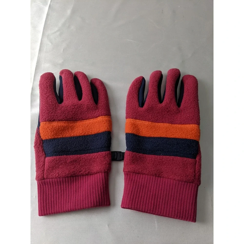 Cotopaxi Fleece Beanie and Gloves Set Berry Pink Orange Navy Blue Women Medium